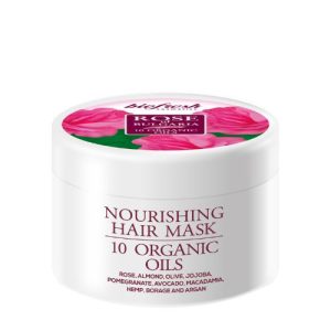 Vyživující maska na vlasy z růží s 10 BIO oleji Rose of Bulgaria 300ml