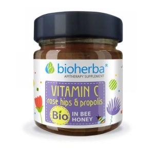 Včelí med – vitamín C+šipky+propolis Bioherba 280g