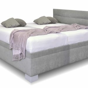 Čalouněná postel Niobe s bočním čelem a úložným prostorem, 160×200 cm
