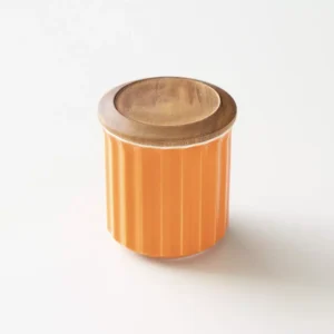 Origami Canister keramická dóza oranžová