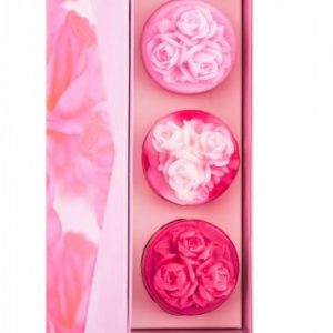 Dárková sada – 3 ručně dělaná mýdla Rose of Bulgaria