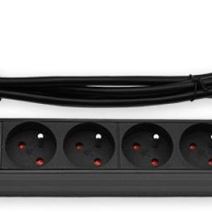 PD.0605.200 – 19″ nap. 1U, 6 x 230 V, vyp, přepěťová ochrana
