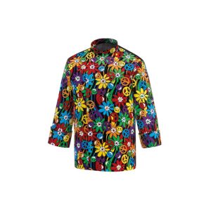 Kuchařský rondon EGOchef Peace and Love 100% bavlna – dlouhý rukáv M