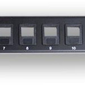 PP-104 16 empty – černá – 19″ patch panel 1U, pro 16 KJ
