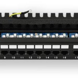 PP-120 24P/C5E – 19″ patch panel 1U, 24 portů C5E