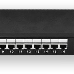 PP-130 24P/C5E/S – 19″ patch panel 1U, 24 portů C5E stíněný
