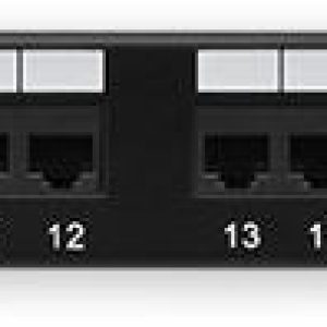PP-152 24P/C6 – černá – 19″ patch panel 1U, 24 portů C6