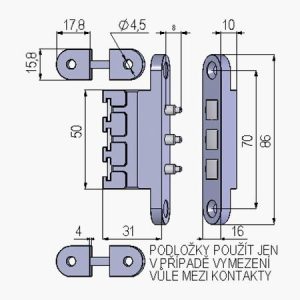 PRK 1 – dveřní odpružený kontakt