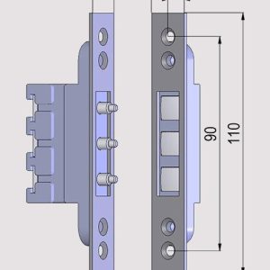 PRK LI – lišta k dveřnímu odpruženému kontaktu