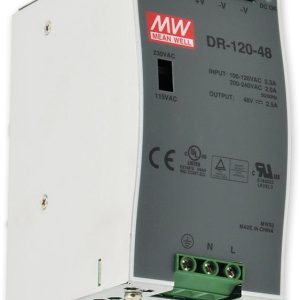 PS-DIN 120-48 – spínaný zdroj 48V=/2,5A na DIN, ochrany