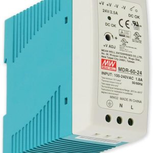 PS-DIN 60-24 – spínaný zdroj 24V=/2,5A na DIN, ochrany