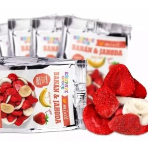 Křupavé ovoce do váčku Banán a jahoda Mixit 23g