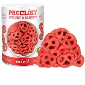 Preclíky Jogurtová čokoláda s jahodami Mixit 250g