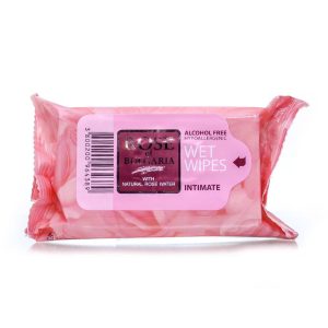 Vlhčené ubrousky na intimní hygienu s přírodní růžovou vodou Rose of Bulgaria 15 ks