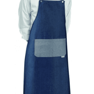 Kuchařská zástěra EGOchef ROCK ke krku s kapsou Jeans 70×90 cm