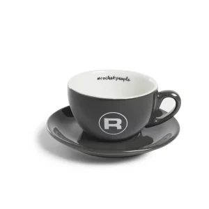 Rocket Espresso šálek s podšálkem rocketpeople 210 ml tmavě šedý