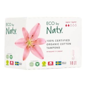 Dámské tampony ECO by Naty – běžné 18ks