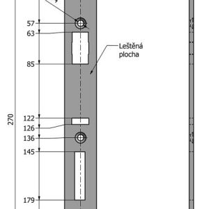 SAM LI 22 – čelo zámku SAM LI 22