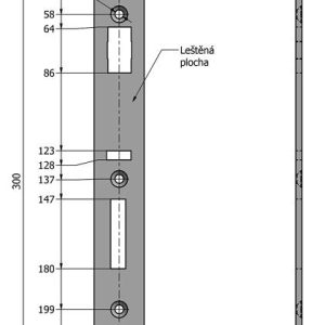 SAM LI 25 – čelo zámku SAM LI 25