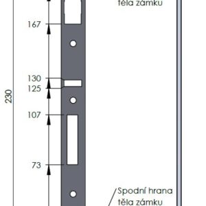 SAM LI 28 – čelo zámku SAM LI 28