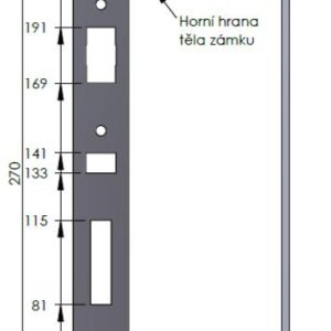 SAM LI 45 – čelo zámku SAM LI 45
