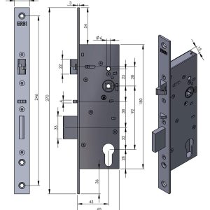 SAM REV 9245 – elektromechanický samozamykací zámek