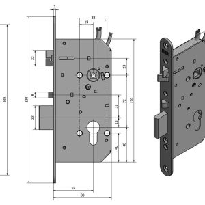 SAM REV MI P 7255 – elektromechanický samozamykací zámek