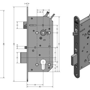 SAM REV MI P 9050 – elektromechanický samozamykací zámek