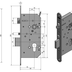 SAM REV P 7255 – elektromechanický samozamykací zámek