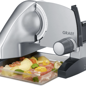 Kráječ Graef SKS500 stříbrná barva, skladovací box, mini kráječ