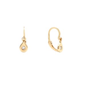 Dětské náušnice SLZA ze žlutého zlata