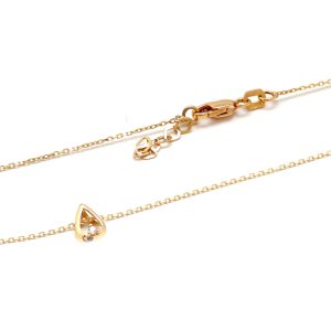 Zlatý řetízek s přívěskem SLZA se zirkonem