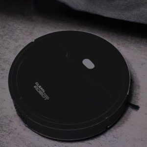 Chytrý robotický vysavač, podlahový vysavač s příslušenstvím, černý