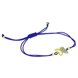 Ochranný modrý náramek ZLATÝ MOTÝL