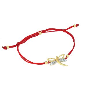 Ochranný náramek ŽLUTÝ MOTÝL s kamínky