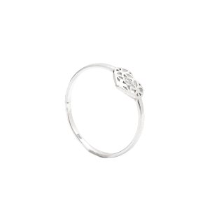 Zlatý prsten SRDÍČKO se zirkonem