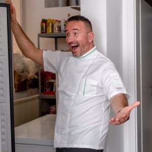 Kuchařský rondon EGOchef Microtec krátký rukáv – bílý S