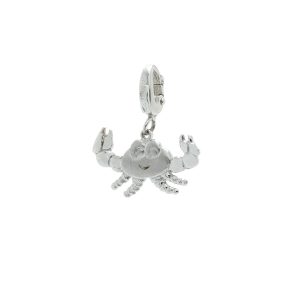 Zlatý přívěsek VESELÝ KRAB white