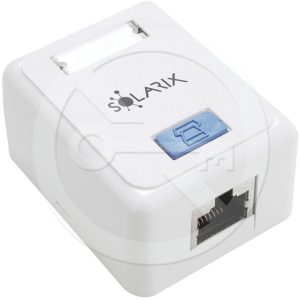 SX108-5E-STP-WH – Solarix zásuvka CAT5E STP 1 x RJ45