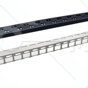 SX24HDM-0-STP-SL-UNI – Solarix neosazený patch panel 24 portů 0,5U