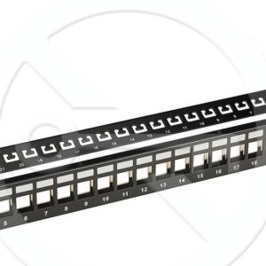 SX24M-0-STP-BK-UNI – Solarix neosazený patch panel 24 portů 1U černý