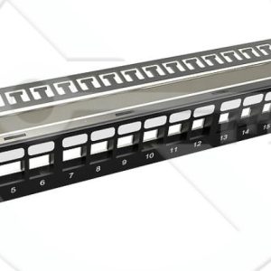 SX24M-0-STP-BK-UNI-N – Solarix neosazený patch panel 24 portů 1U