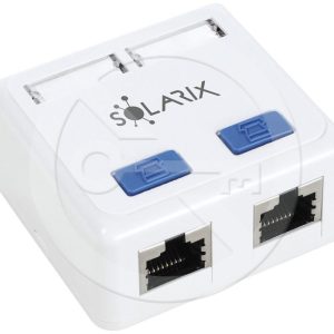 SX288-5E-STP-WH – Solarix zásuvka CAT5E STP 2 x RJ45