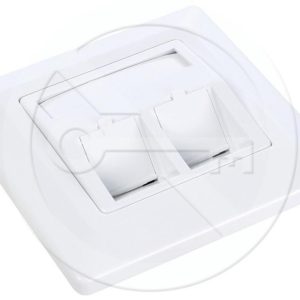 SX9-2-0-WH – Solarix zásuvka pro 2 keystony