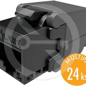 SXKJ-5E-UTP-BK-SA – Solarix keystone CAT5E samořezný, multipack 24 ks