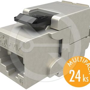 SXKJ-6-STP-BK-SA – Solarix keystone CAT6 samořezný, multipack 24 ks