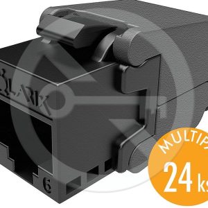 SXKJ-6-UTP-BK-SA – Solarix keystone CAT6 samořezný, multipack 24 ks
