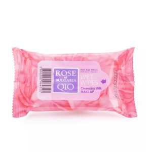 Vlhčené ubrousky na odstraňování make-upu s Q10 s růžovou vodou Rose of Bulgaria 15 ks