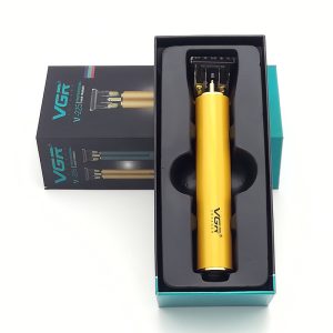 Přesný bateriový zastřihovač vlasů a trimmer s kovovou rukojetí a vyměnitelnými hlavami