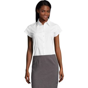 Dámská číšnická halenka SOL´S krátký rukáv – Bílá L